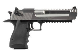 Magnum Research Desert Eagle Mark XIX 50 AE in Stainless/Black has a Picatinny rail for optics